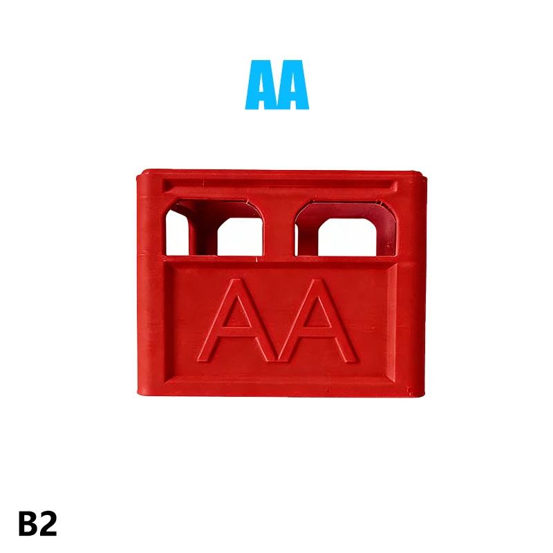 AAA/AA/9V/CR2032/CR2025 Batterie-Aufbewahrungsbox Stapelbarer Batterie-Organizer Dekorativer Batteriehalter, Aufbewahrungsbox für Zuhause, Büro
