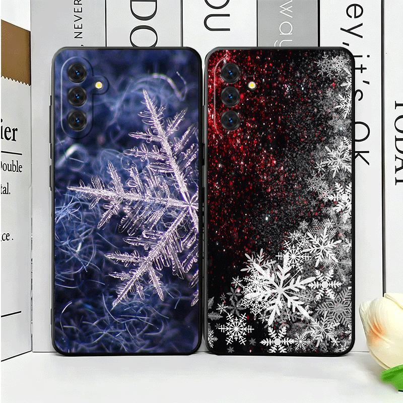 Snow Snowflake Winter Cold Soft Phone Case for Samsung A17 A37 A57 A16 A26 A36 A56 A15 A25 A35 A55 A14 A24 A34 A54 A13 A23 A33 A