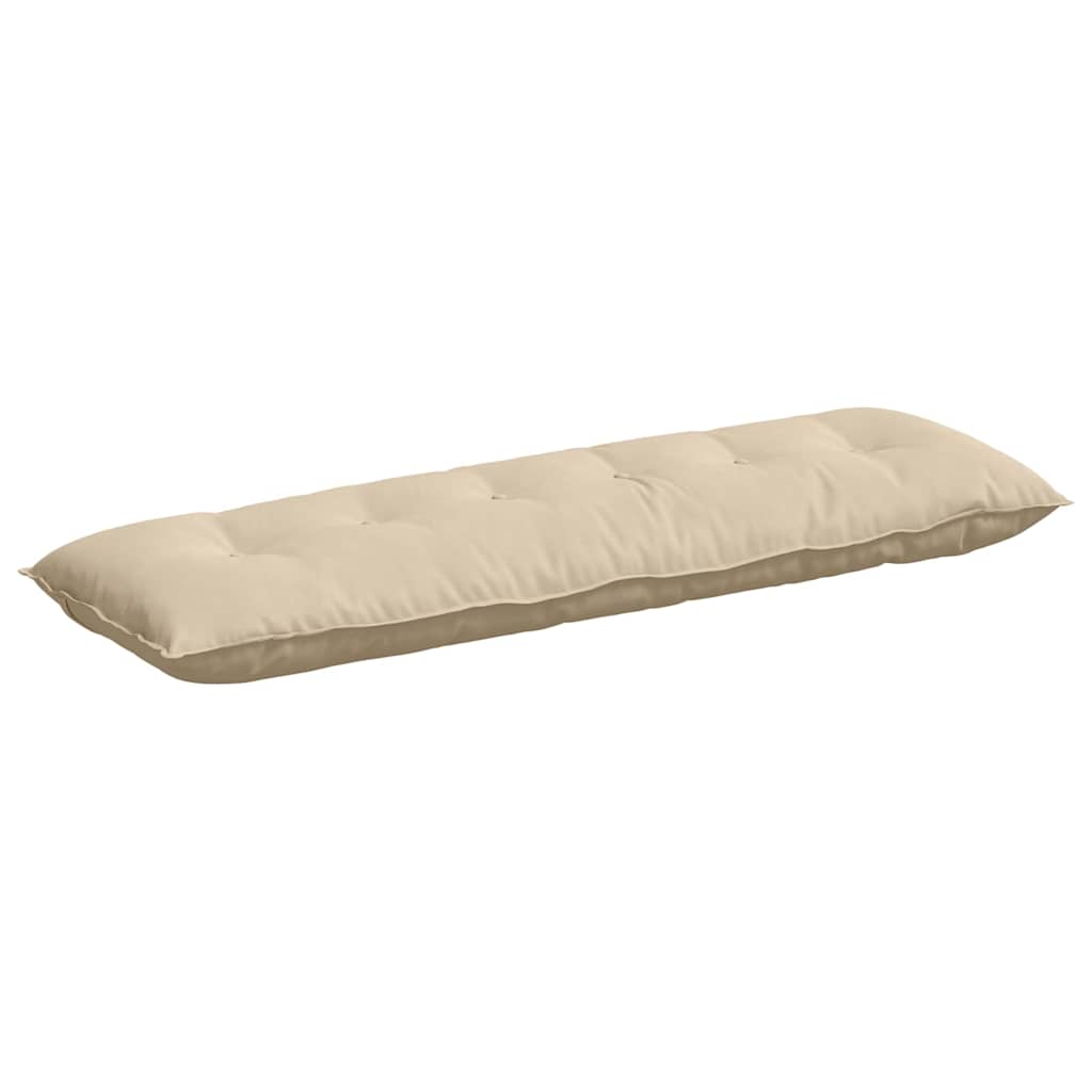 Back Cushion Cream 160 x 50 cm Microfiber Fabric
