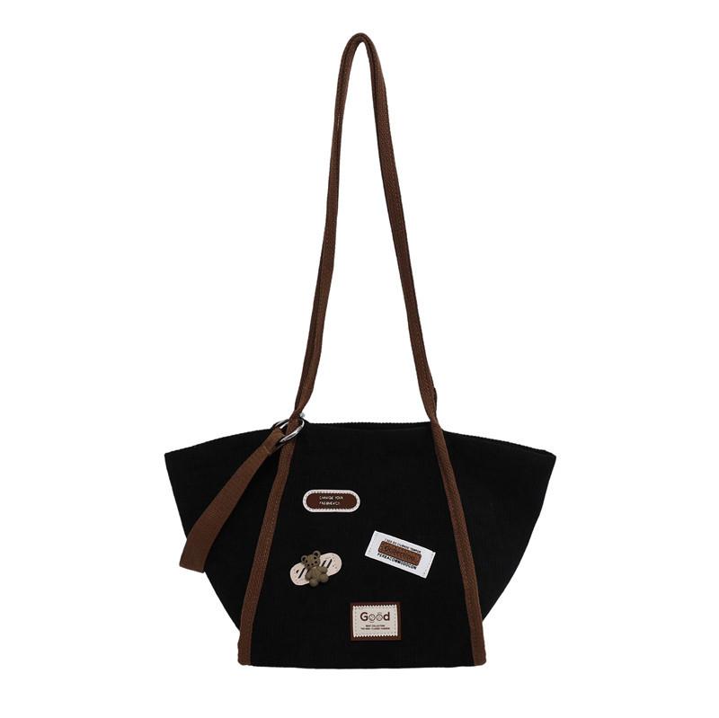 Casual Bag Women's Autumn and Winter 2025 New Shoulder Bag Large Capacity Tote Bag Corduroy Class Commuter Bag