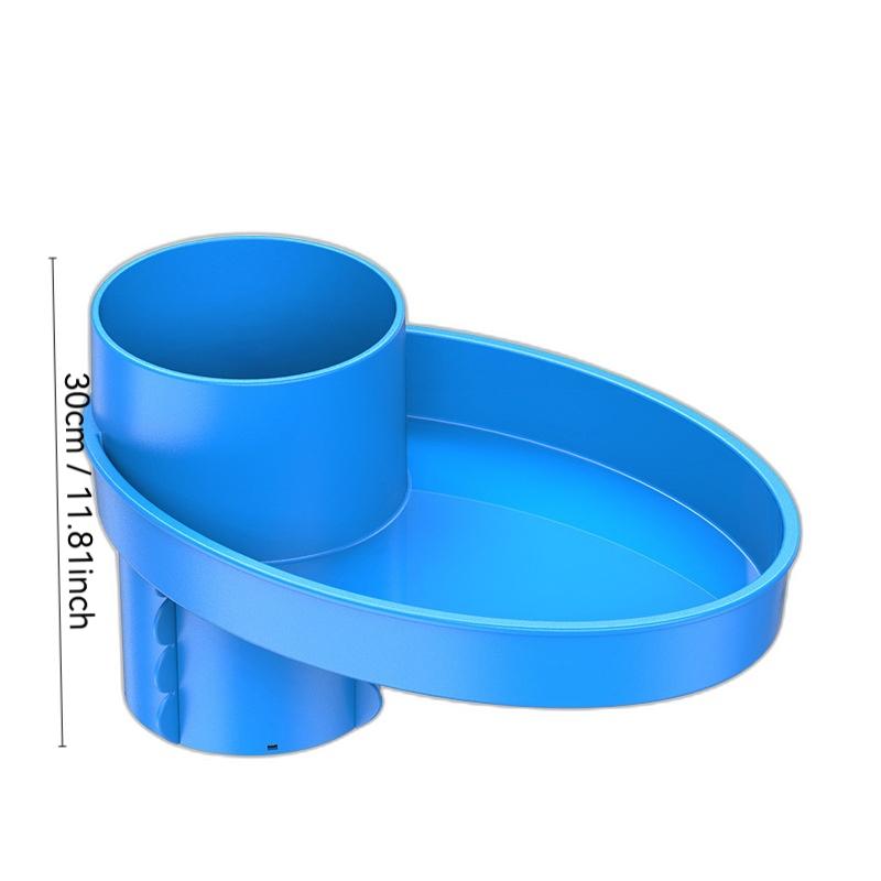 Detachable Car Cup Holder Double Layer Tray Cell Phone Holder Expandable Food Table Sturdy Base for Long Road Trips Table Tray