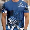 Men's T-shirt 3D Digital Printing Avant-garde Pattern Round Neck Fashionable Short-sleeved Sports Casual T-shirt