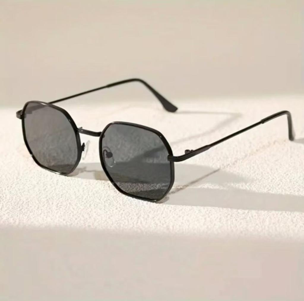 New Polygon Metal Sunglasses Vintage Luxury Brand Design UV400 Protection For Women Men Mirror Sun Glasses