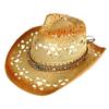 Western Straw Hat Handwoven Breathable Sun Hat Beach British Hat Elegant Wide Brimmed Straw Hat Panama Hat