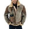 Men's Suede Faux Fur Zipper Jacket - Thickened Autumn/Winter Collection