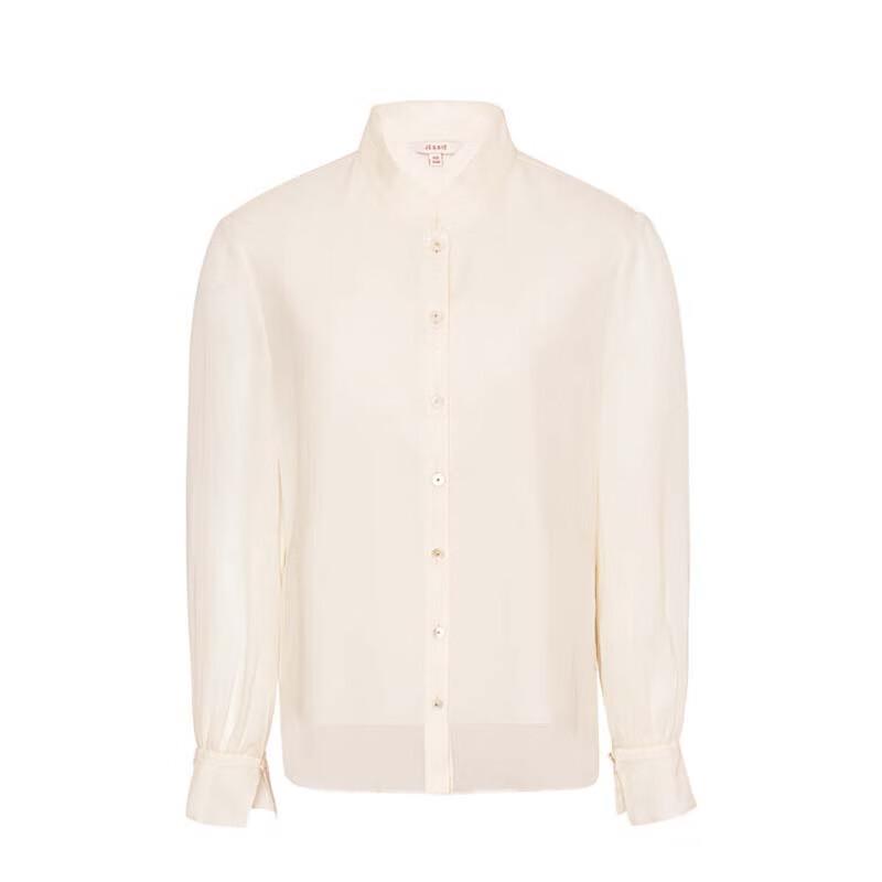 JESSIE Elegant Breathable Long-Sleeved Stand-Collar Shirt L