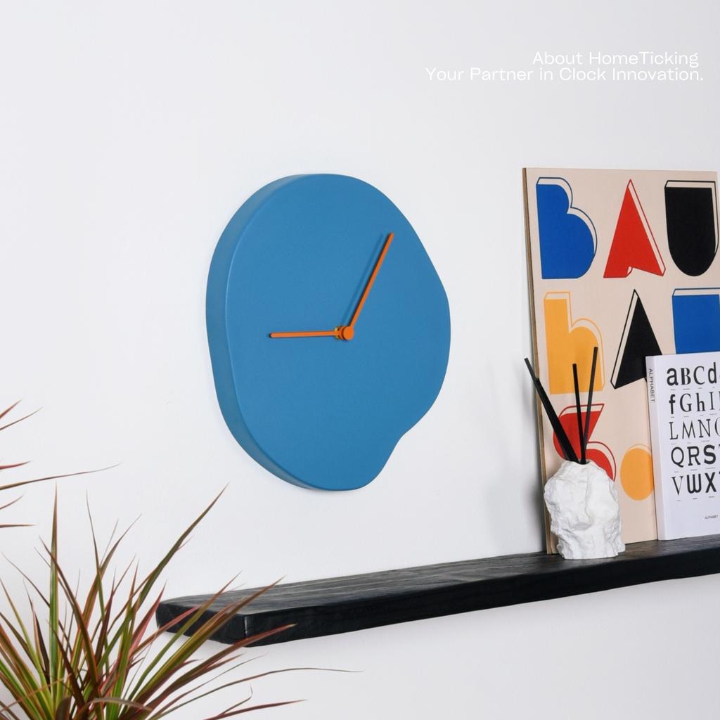 Dopamine Blue High-end Decorative Wall Clock Creative Fashion Wall-mounted Home Clock Nordic Japanese and Korean Clock