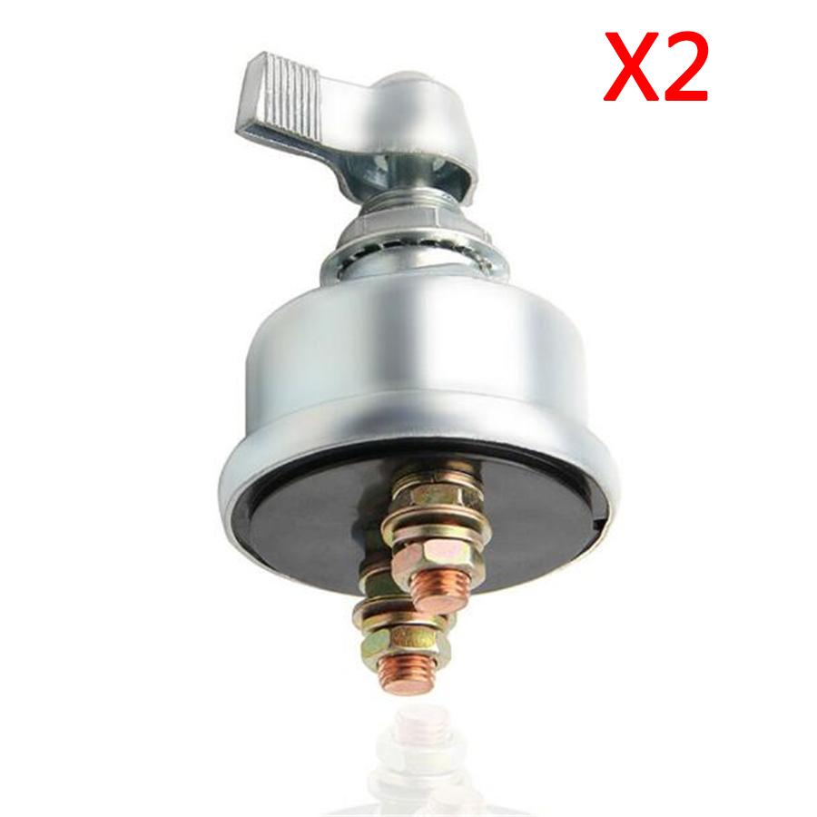 

2PCS Heavy Duty 2Post Racing Master Battery Quick Disconnect Cut Shut Off Kill Switch