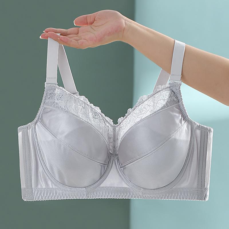 

Бюстгальтер на косточках для большой груди, тонкий, с полной чашкой, предотвращающий провисание 36/80BC серый