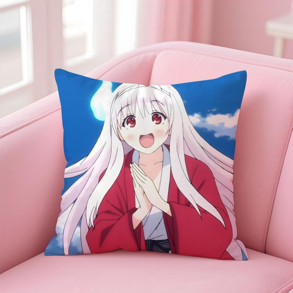 Yuuna And TheHaunted HotSpring Cushion Cover Comfortable Reversible Pillow Cover Ideal For Car Sofa Bedroom & Beyond