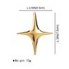 Women Fashion Stainless Steel Gold Smooth Cross Metal Brooch Minimalist Personality Trend High Grade Elegant Pin Jewelry