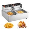 VEVOR Commercial Electric Deep Fryer, 24L Large Capacity Electric Countertop Fryer with Dual Removable Basket