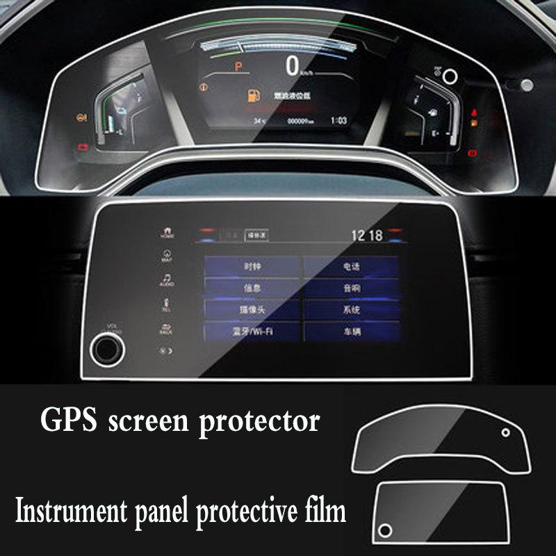 GPS Navigation Screen Steel Protective Film For Honda CR-V CRV 5th 2017 2020 Control of LCD Screen Sticker Car Styling