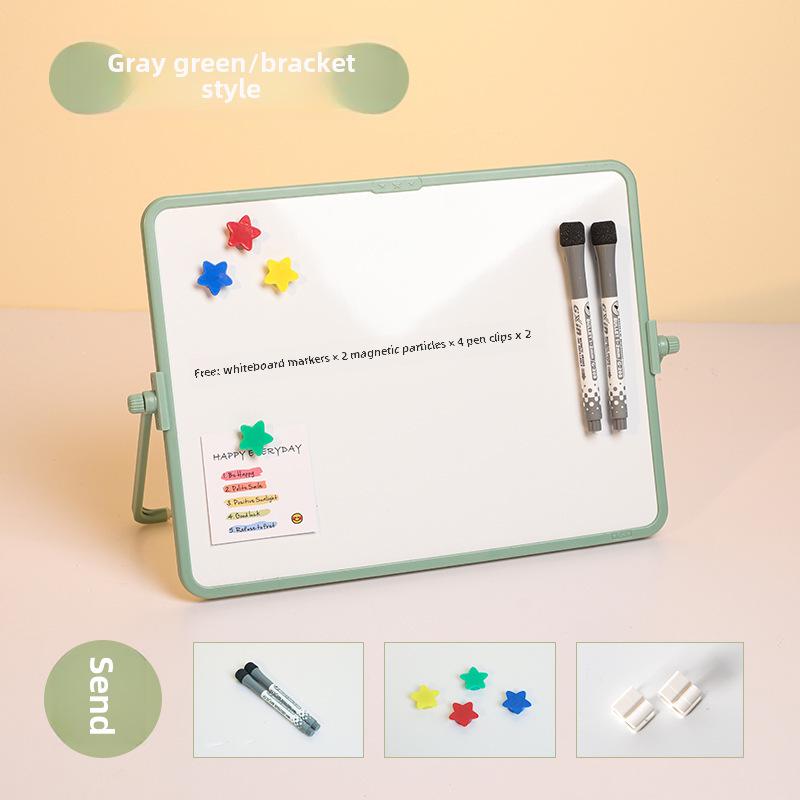 Funik Dubbelsidig Magnetisk Raderbar Whiteboard för Barn - Skriv- och Ritbord för Skrivbord med Ställ