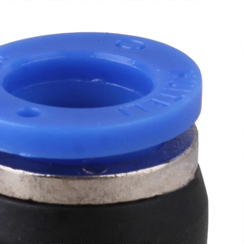 50 X Black 10mm Push In Straight Quick Fitting Connector For Pneumatic Tube