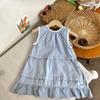 2025 Summer Lace Trim Dress: Baby Girls' Fashionable Western Style Vest