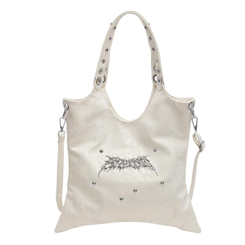 

Niche Design Sense Fashion Tote Bag Women s 2026 New Large Capacity Shoulder Armpit Bag Portable Commuter Messenger Bag білий