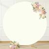White Round Photography Backdrop Cloth Cover Baby Shower Birthday Party Wedding Decor Photo Backdrop Cloth Circle Background