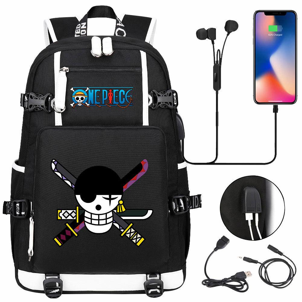 

RiMan ONE PIECE Luffy Printed Teen Student School Bag Large Capacity Men s and Women s Leisure Travel Backpack 48CMX30CMX15CM