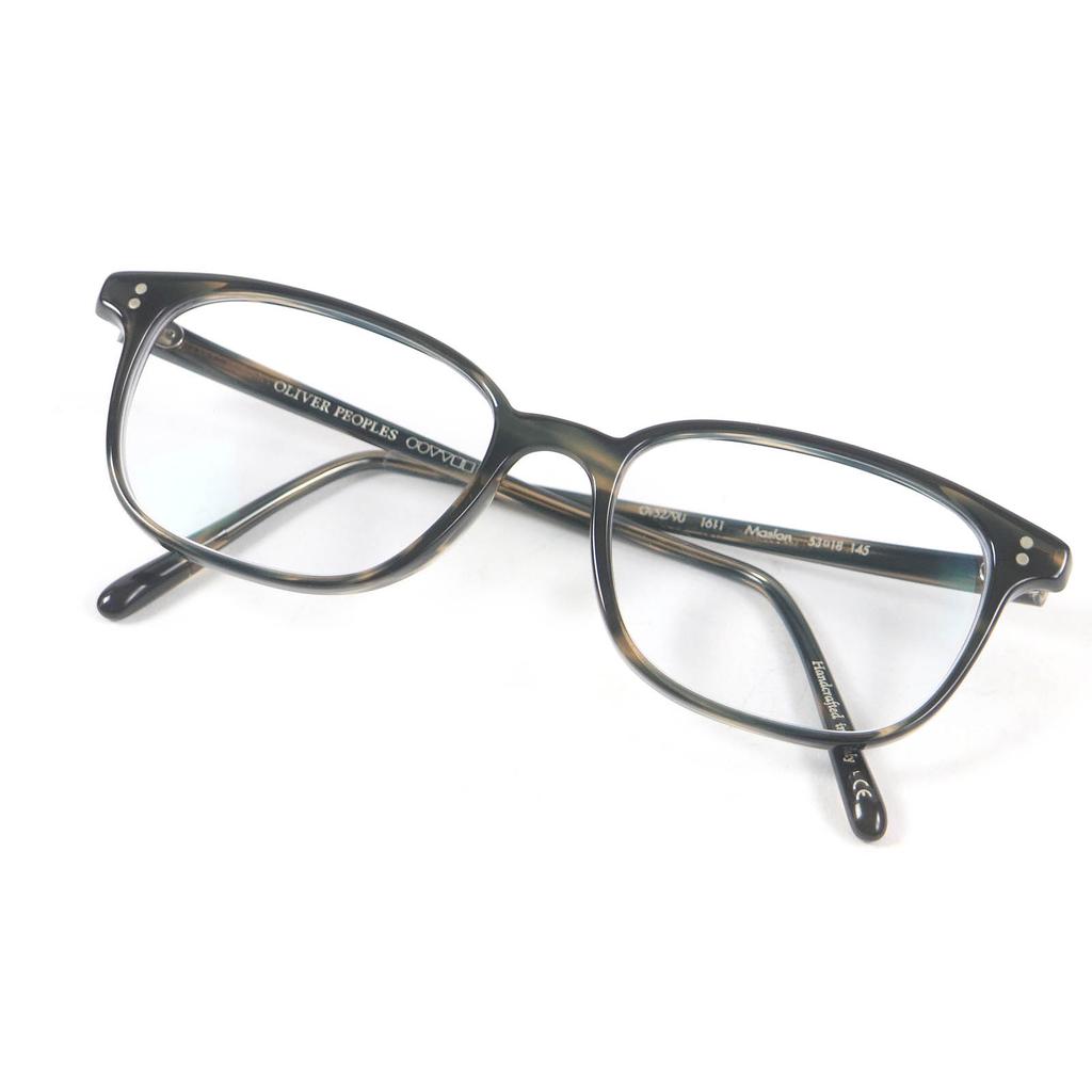 OLIVER PEOPLES Glasses MASLON Wellington Black brown mens OV5279U Used