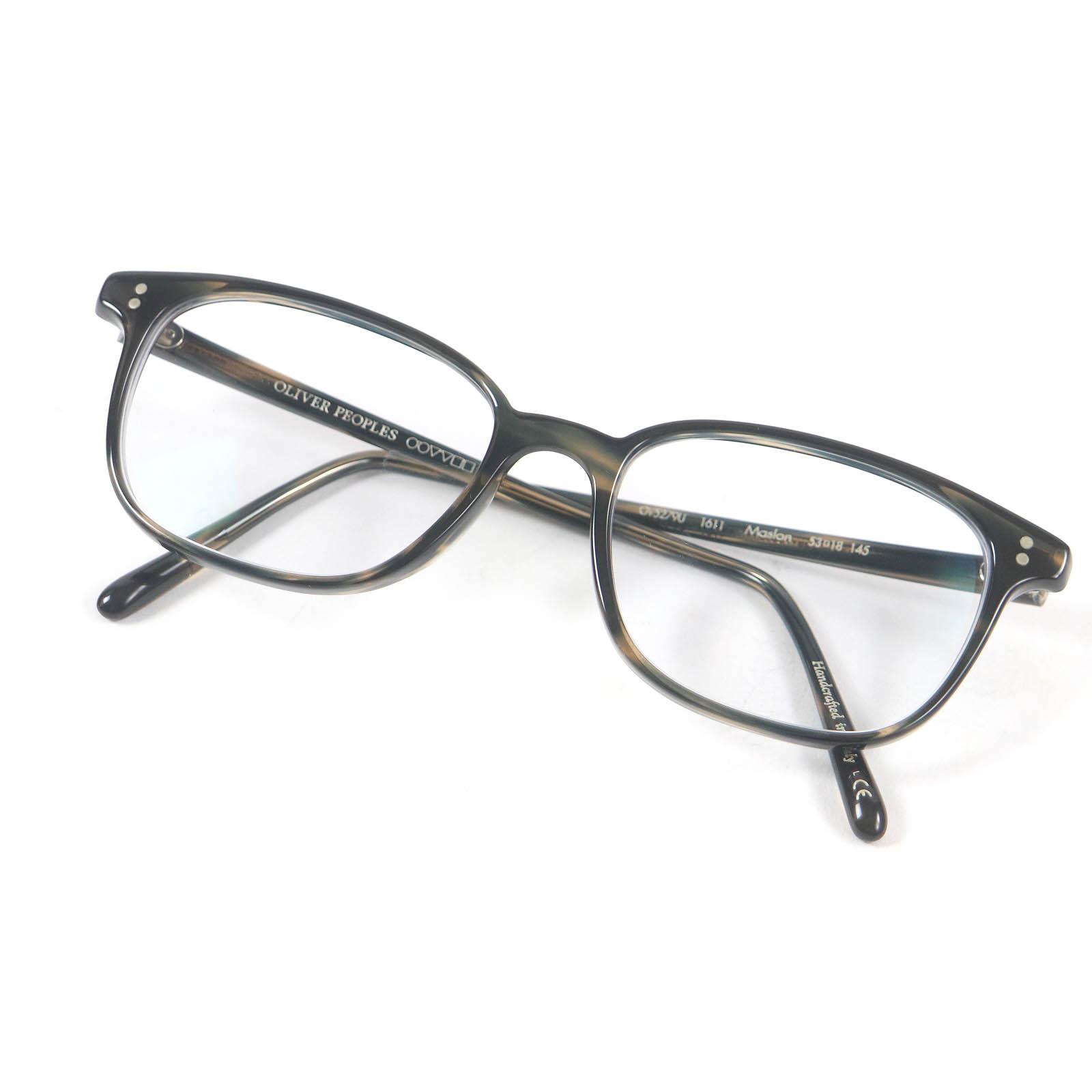 OLIVER PEOPLES Glasses MASLON Wellington Black brown mens OV5279U Used
