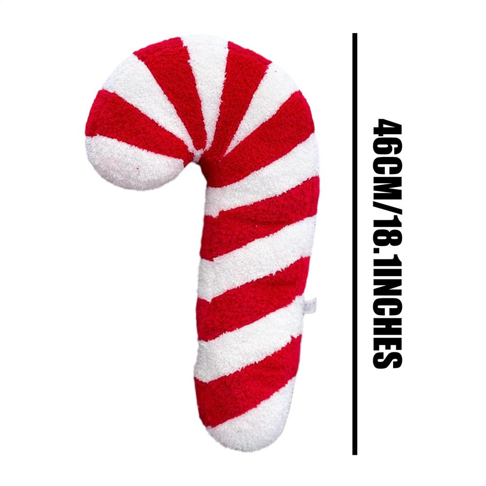 

Christmas Pillows Soft Cute Candy Cane Plush Cushion Candy Throw Pillow Christmas Decorations for Party Sofa Living Room Bedroom червоний