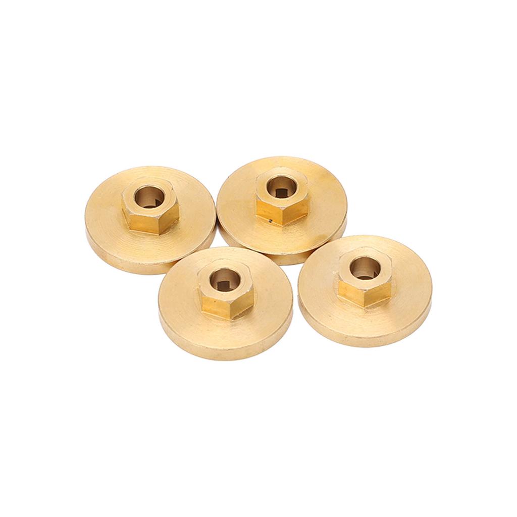 RC Car Combiner Brass 18mm Dia 6mm Thick Wear Resistance Rustproof Combiner for FMS FCX24 1/24 Crawler Gold