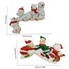 Party Supplies Christmas Decoration Christmas Doll Cute Resin Santa Claus Miniature Kids Gifts Doll Pendant White Bear Doll