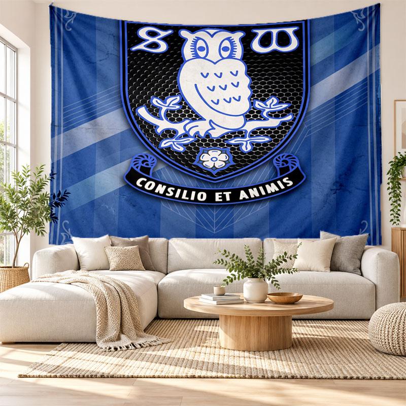 Sheffield Wednesday Wandkleed, Zacht Stof Wandkleed, Decoratieve Achtergrond Voor Slaapkamer Huis Muurkunst