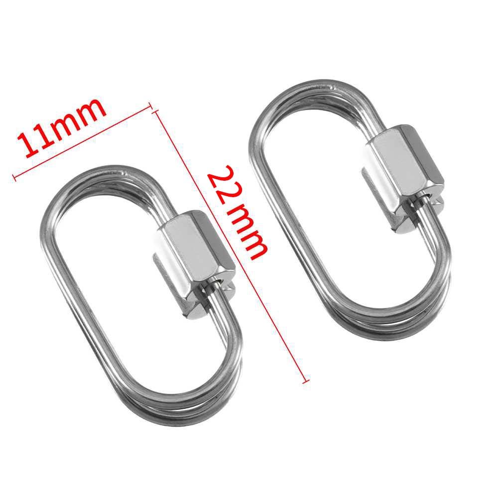 

5pcs Stainless Steel Heart Star Square Screw Locking Clasps Big Carabiner Hooks Connectors DIY Necklace Bracelet Making Supplies 5pcs