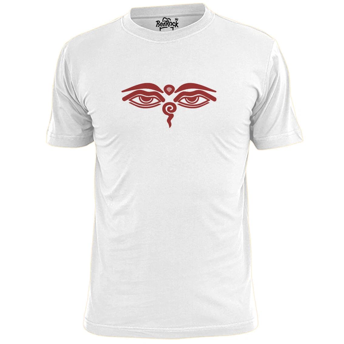 Mens Buddha Eyes T shirt Buddhism Enlightenment Religion S