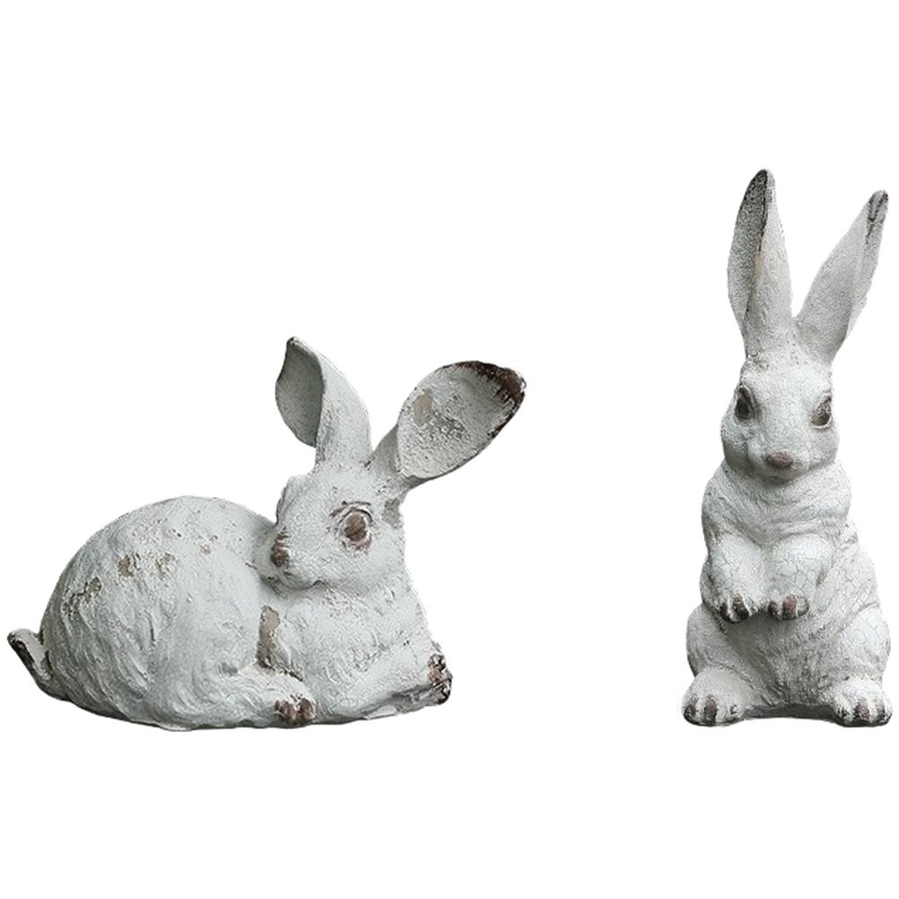 Vintage Rabbit Decor Nordic Rabbit Statue Resin Rabbit Ornament