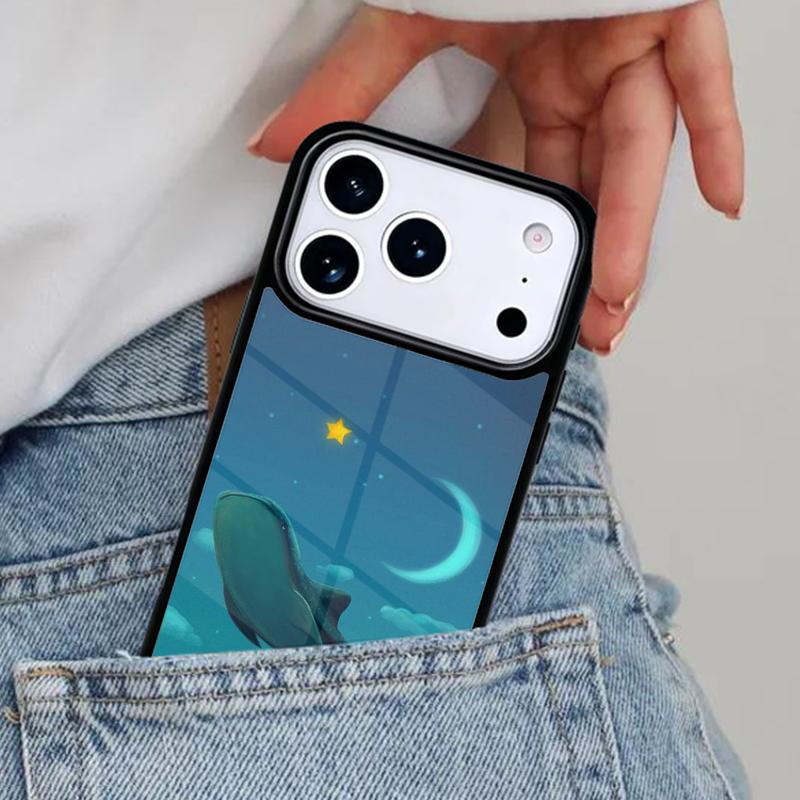Beautiful Blue Whale Painting Soft Phone Case for iPhone 16e 15 14 13 12 17 Pro Max Plus Air 17pro Cover Coque