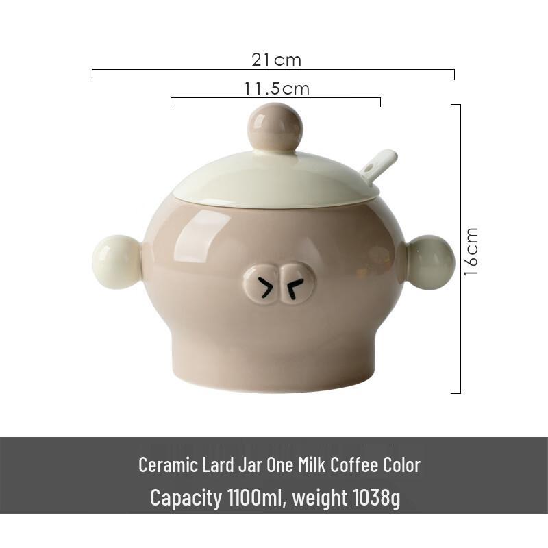 Ceramic High-Temperature Storage Jar with Lid