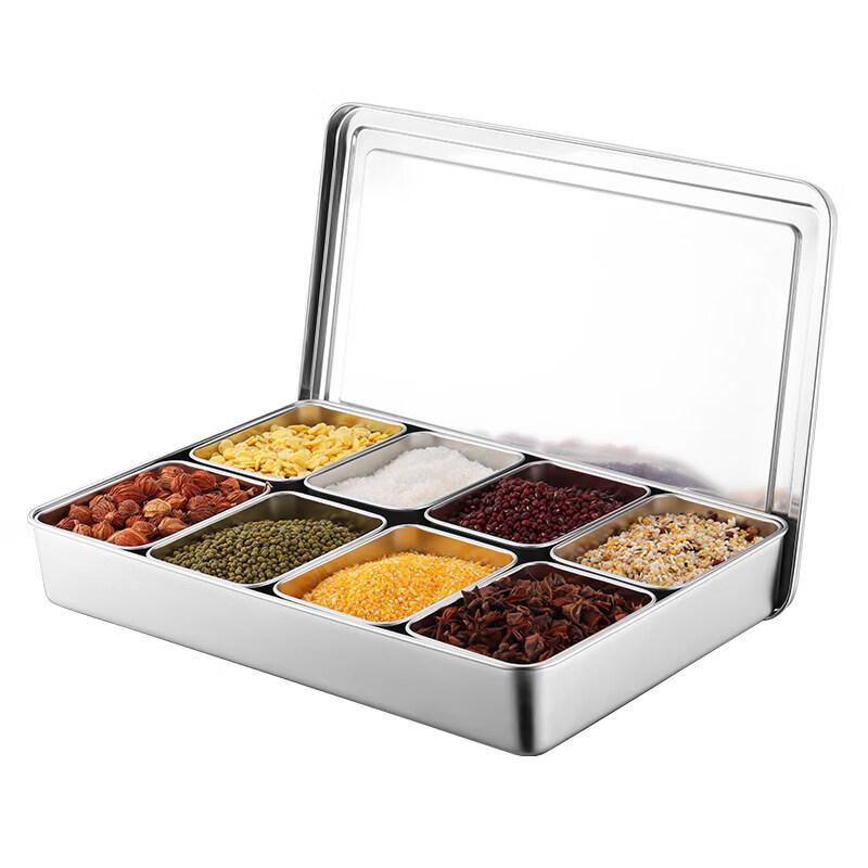 Commercial Stainless Steel Condiment Box Set with Lid