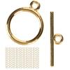 100 Sets Toggle Clasps Gold Color Alloy Bracelet OT Buckle DIY Jewelry Making Supplies