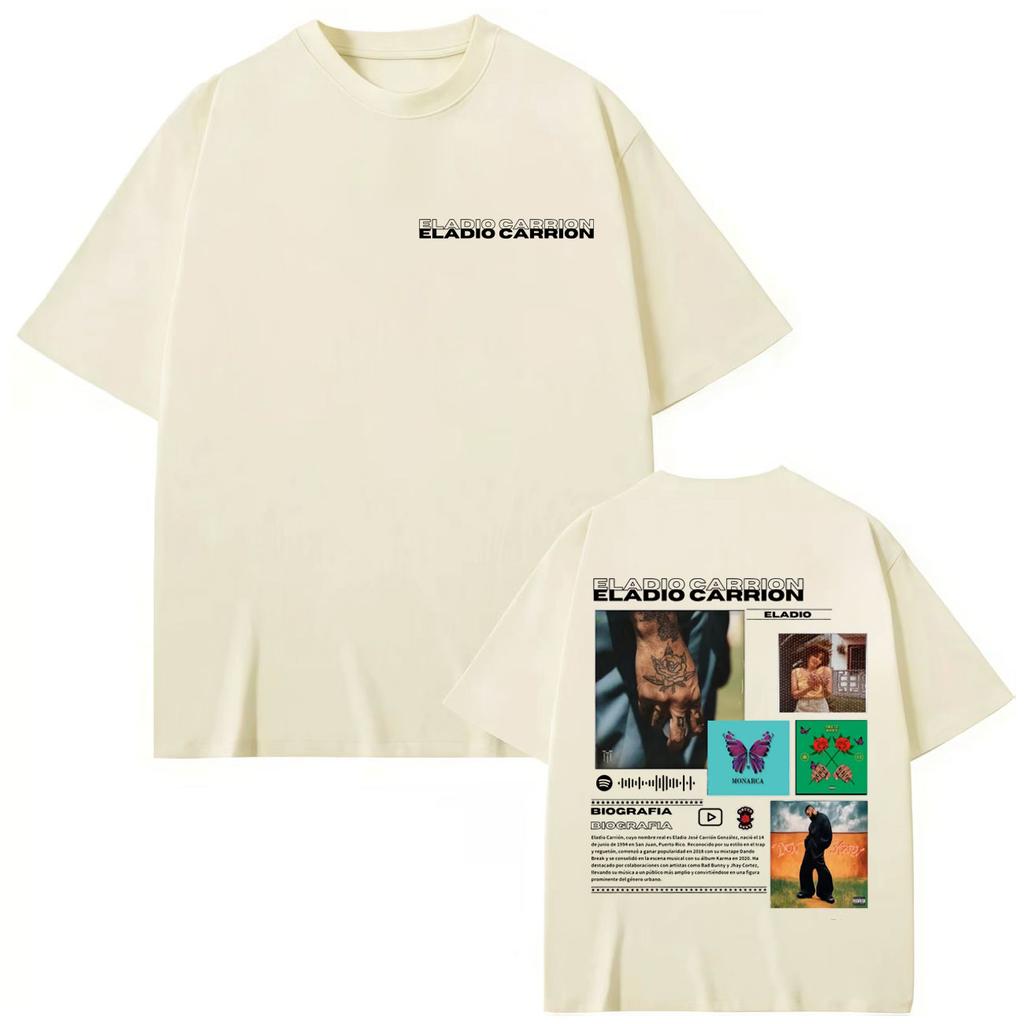 Rapper Eladio Carrion Album Graphic T Shirts Men Women Clothing Fashion Hip Hop T-shirt High Quality Cotton T-shirts