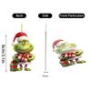 Christmas Acrylic Green Decorations, Acrylic Flat Christmas Tree Hanging Ornaments, Single Side Printed Pendant For Tree / Car / Backpacks 2D Flat