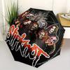 Slipknot, Heavy Metal Automatic Folding Umbrella  Simple Eight Rib Design, Bright Color Pattern, Durable Iron Frame, Ideal for Travel and Ou
