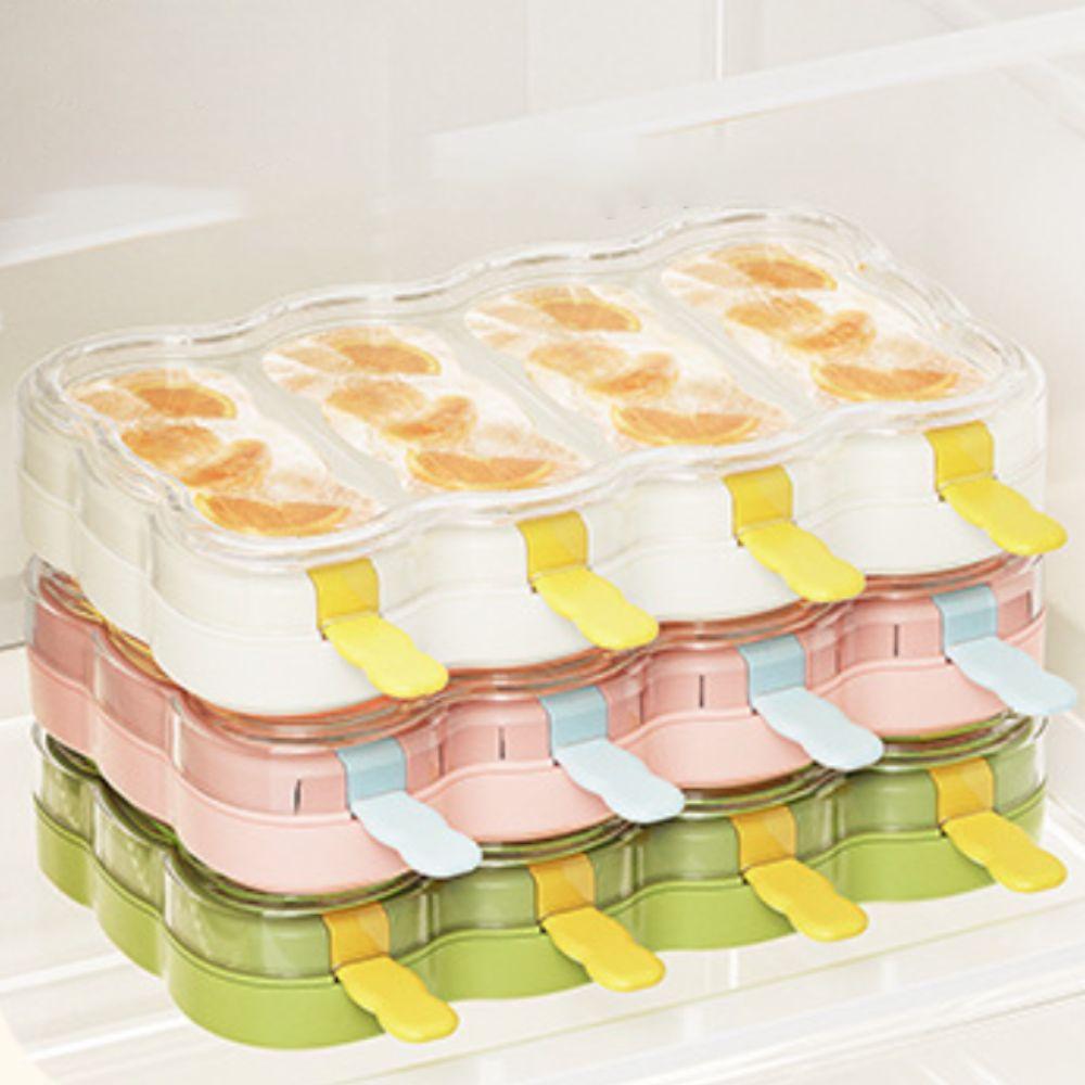 Plastic Sorbet Mold with Lid Ice Lolly Maker Cute Ice Lolly Mould  Freezer