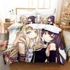 New Personelity No Game No Life Bedding Set Cartoon Anime Three-Piece Set Adult Kid Bedroom Duvetcover Sets 3D Kawaii Girl Pink