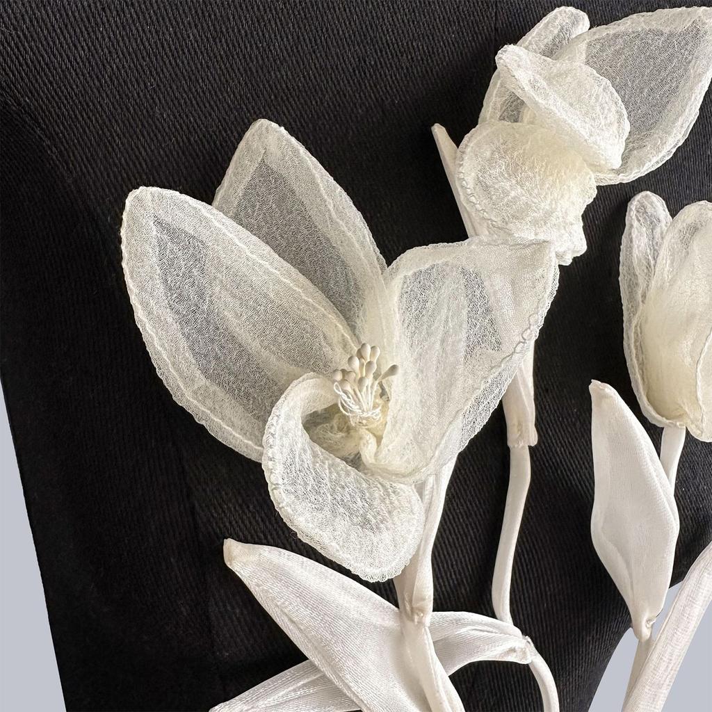 3D Fabric Flower Appliques Handmade Clothing Accessories Sweater Dress Sewing on Flower for Crafting Formal Costume