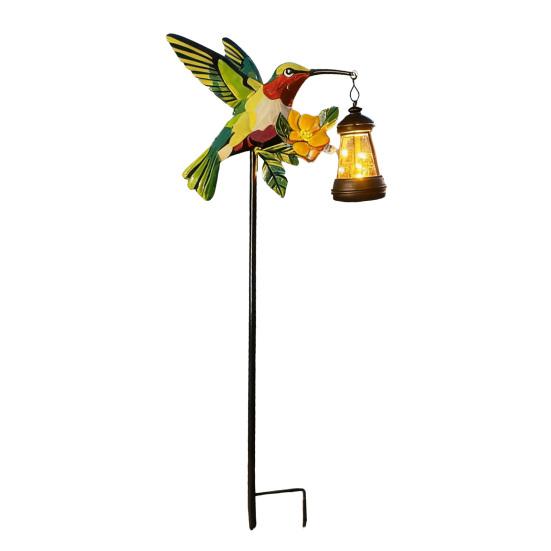 Garden Bird Solar Light Kingfisher Solar Outdoor Hummingbird Lantern B