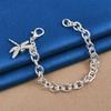 925 Sterling Silver 8-inch Exquisite Dragonfly Bracelet, Women's Fashion Wedding Party Accessories, Jewelry