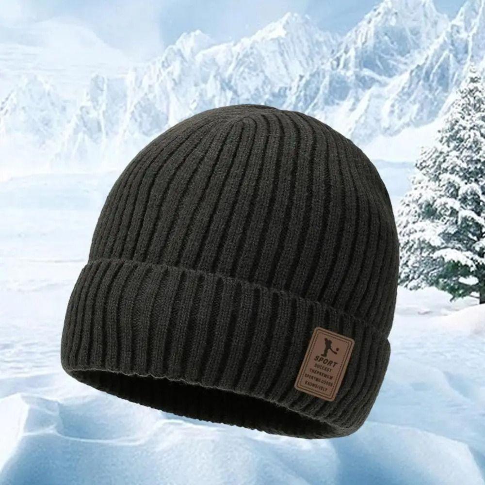 Weiche Strickmütze Fleecegefütterte Ohrenklappen Mütze Winter Beanies Mütze Outdoor