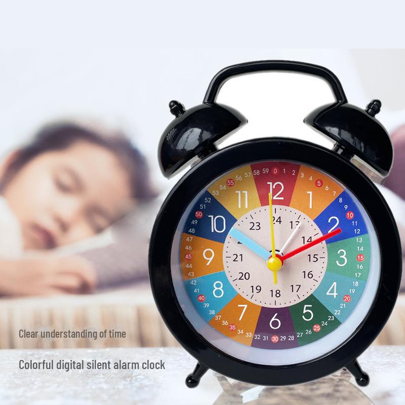 Tichý plastový budík pro děti: Ideální pro vzdělávání v raném dětství, ideální společník u postele pro chlapce i dívky.