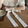 Adjustable Sweet Bow Headband Soft Wrap Ribbon Hair Strap Vintage Lace Scarf  Photograh