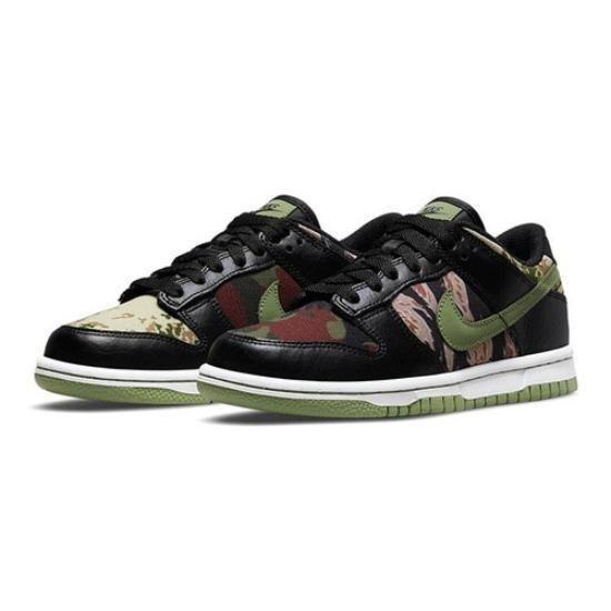 Nike Dunk Low SE Black Multi-Camo DB1909-001 EU 35.5 зелёный