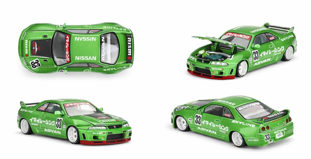 Nissan Skyline GT-R (R33) Imai Racing V1 – Green (Kaido House x Mini GT) Diecast 1:64 Scale Model
