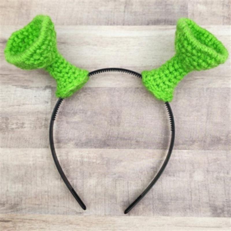 

Новая детская шапка-парик Белоснежки с бантом из лент, связанная вручную